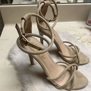Lulu’s strappy nude heels